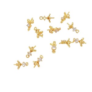 Pendentif DIY en or 18 carats avec fermoir en forme d'œil de mouton, support de perle micro-incrusté de zircon, support de perle vide, support de perle B31B - Product Image 5