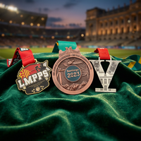 Médaille en métal personnalisée avec logo, médaille émaillée ajourée, récompense pour compétition sportive, souvenir, cadeau pour les jeux scolaires, marathon, football