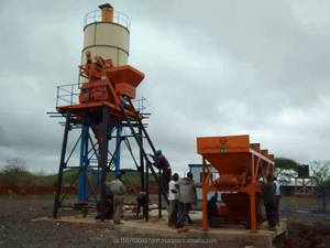 Petite centrale à béton mobile d'une capacité de 25 m3 à 100 m3 avec convoyeur à vis et centrale de mélange de béton PLC à vendre - Product Image 2