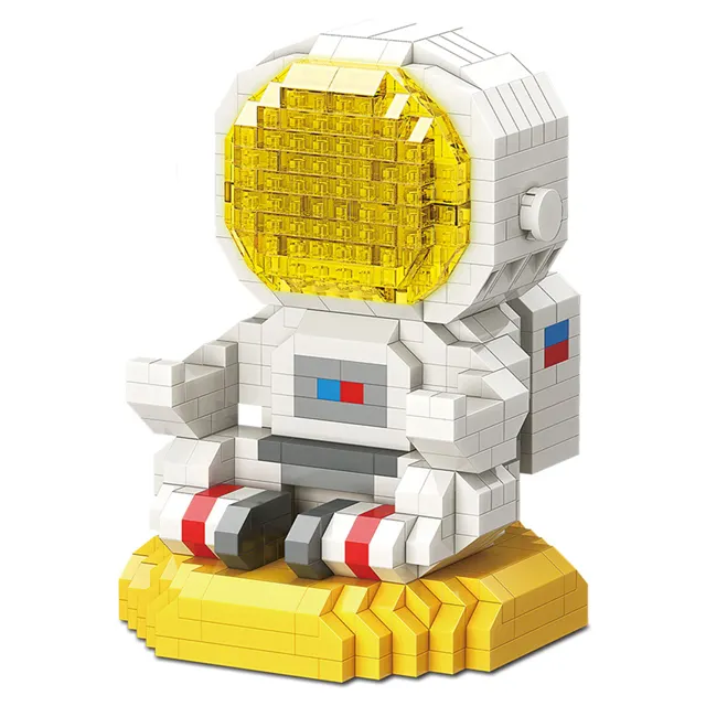 2022 Mainan Kreatif Modelling Lebih Banyak Astronot Ringan MINI Pena Wadah 634 Buah Blok Perakitan Mikro Mainan DIY untuk Anak-anak