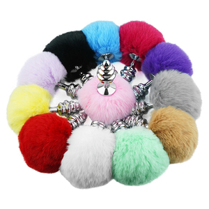 DongKai Best seller <span class=keywords><strong>Amazon</strong></span> Adult Rainbow Tail para juego anal, accesorio de disfraz de juego de rol en forma de cola de zorro, juguete sexual Bdsm tapón anal - Product Image 1