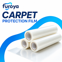 Rouleau de film plastique protecteur LLDPE avec surface haute brillance pour les projets de construction et d'aménagement intérieur