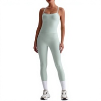 Ensemble de vêtements de yoga printemps/été pour femmes, deux pièces haut de gamme, respirant, couleur unie, vente en gros transfrontalière Europe/États-Unis
