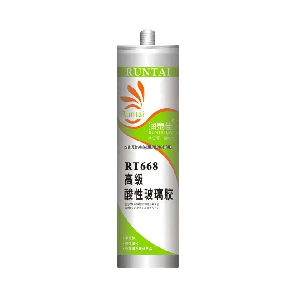 SINGLE COMPONENT ACTEIC ACID TYPE SILICONE SEALANT FOR GLASS