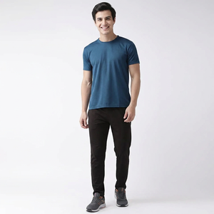 T-shirts en coton pour homme, manches courtes, couleur unie, été, prix de gros, faible MOQ, impression personnalisée, broderie - Product Image 1