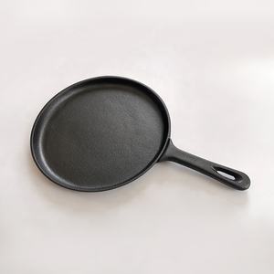 Sartén Plana <span class=keywords><strong>de</strong></span> Hierro Fundido, Olla para Galletas, Sartén Poco Profunda para Hornear, Ideal para Pizza en Campamento - Product Image 5