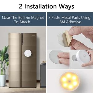 Lampe murale portable à LED avec détecteur de mouvement USB, lumière de nuit à induction corporelle, éclairage d'armoire à détecteur de mouvement LED - Product Image 6