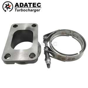 Brida de adaptador Turbo para T3 <span class=keywords><strong>T4</strong></span> T25 a Vband Conversión de colector de conversión de acero inoxidable - Product Image 5