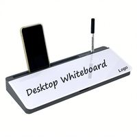 Ordinateur bureau Pad Stand petit tableau blanc de bureau en verre magnétique avec boîte organisateur écriture manuscrite multi-fonction bureau w