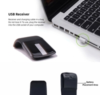 Mouse Optik Nirkabel 2.4G dengan Desain Lipat Sentuh Tersedia dalam Stok