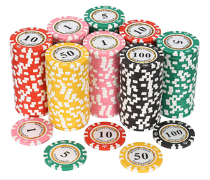 AYPC, venta al por mayor, juego de fichas de póquer con estuche de viaje de aluminio para Texas Hold'em Blackjack, juego de fichas de póquer de <span class=keywords><strong>Casino</strong></span> - Product Image 4