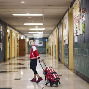 Wholesale 2025 Boy Kids <strong>School</strong> <strong>Bag</strong> with Wheels <strong>Car</strong> Backpack Kids Trolley <strong>School</strong> <strong>Bag</strong> Polyester Cartoon Wheel Backpack Boys - Product Image 1