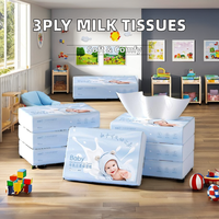 Meilleur lait doux crème bébé papier lotion mouchoirs en papier super confortable pour les patients atteints de rhinite usage domestique mouchoirs en boîte