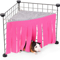 2 Pièces Cachette pour Cochon d'Inde, Cachette en Polaire pour Petits Animaux, Hamac Mignon pour Furet