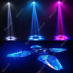 Đèn LED xoay hình lá phong Muxxdj 4*60w, đèn retro bốn lá, đèn strobo mắt ong, thanh đèn trang trí tiệc tùng - Product Image 6