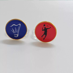 Monedas de Lanzamiento Personalizadas para Árbitros de Fútbol, Inserto de Metal Esmaltado de 3.5x0.23cm, Kit de Accesorios para Juegos al Aire Libre - Product Image 1