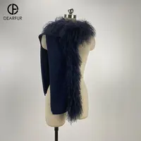 2022 New Designer Winter Warm Faux Rabbit Fur Collar Scarf Ring Women  Luxury Plaid Knitted Snood Scarves for Ladies Neckerchiefs