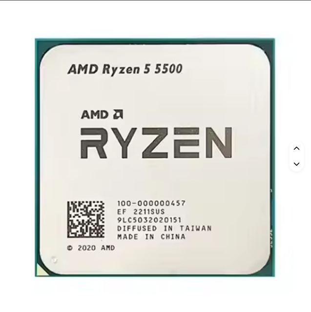 AMD New Ryzen 5 5500 with Cooler R5 5500 3.6GHz 6-core 12-thread CPU Processor 7NM 65W L3=16M 100-000000457 Socket AM4
