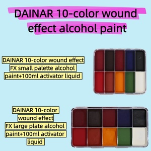 Khay đựng sơn dầu cồn trang điểm hiệu ứng đặc biệt dành cho vết thương, lão hóa, Halloween và vẽ trên cơ thể, kèm dung dịch kích hoạt. - Product Image 5