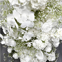 Nouvelle Murale Florale Artisanale en Soie de Haute Qualité, Roses Blanches Réalistes, pour Décoration de Mariage et de Noël, Fabrication Chinoise