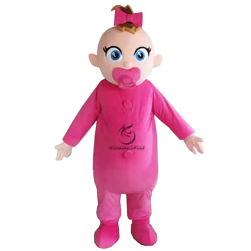 ランニングファンOEMカスタムメイドの泣く赤ちゃんの足ソニック豚バニーボーイメロンテレタビー笑人形大人のためのマスコットコスチューム