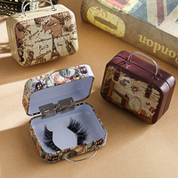 1 pièce : Adorable boîte à bijoux, sac à main de poupée, mini-valise en métal tendance, coffre miniature pour poupées, décoration de maison de poupée
