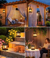 Lampes solaires LED TSINYE, étanches IP65, suspendues, pour extérieur, jardin, allumage/extinction automatique, décoratives pour cour, allée, jardin