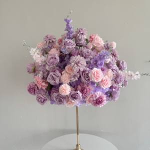 Bola de Flores Artificiales, Bola de Flores Rosa Grande, Centro de Mesa de Lujo para Bodas, Decoración para Mesa - Product Image 1