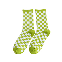 Runnings — chaussettes cousues sur le devant J153 en coton, bas de costume à damier personnalisé, livraison gratuite
