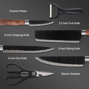 Yueyang hiện đại <span class=keywords><strong>6</strong></span>-<span class=keywords><strong>Piece</strong></span> thép không gỉ Bếp Knife <span class=keywords><strong>Set</strong></span> Hot Bán tại Châu Âu & mỹ bao gồm cả kéo cho nấu ăn - Product Image 4