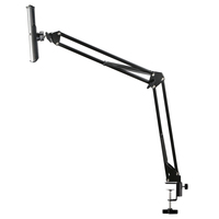 Support de Téléphone Portable Métal, Pince Universelle Support Paresseux Bras Long Flexible pour Tablette Bureau et Lit