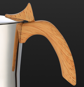 Cafetière Moka 4 tasses avec poignée <span class=keywords><strong>en</strong></span> acier inoxydable effet bois, valve unique, pour expresso <span class=keywords><strong>italien</strong></span>, mini cafetière d'extérieur - Product Image 5