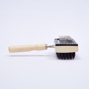 Commercio all'ingrosso della fabbrica Logo personalizzato di bambù capelli lunghi gatto pennello cane toelettatura spazzola per animali domestici - Product Image 3