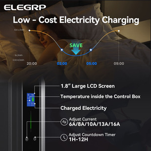Stations de recharge pour véhicules électriques ELEGRP, norme européenne AC 16A, type <span class=keywords><strong>2</strong></span>, EVSE, chargeur de véhicule électrique portable 11KW pour usage domestique - Product Image 2