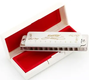 Dongfang Ding 10 trous Bruce film d'harmonica (boîte en plastique) cadeau