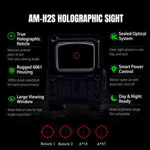 Mira Holográfica Real AIMLASER AM-H2S y Amplificador AM-M3 <span class=keywords><strong>3X</strong></span> para Tiro de Alta Precisión, Óptica Táctica - Product Image 4