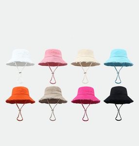 Pink Fisherman Sunshade Bucket Hat With Large Eaves Furred <b>Edge</b> Water Washable for Summer Beach Ski Custom Logo Sun Protection - Product Image 1