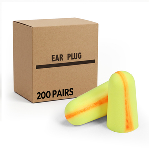 Bouchons d'oreilles en mousse PU à récupération lente, lavables, doux, réduction du bruit, emballés individuellement, 200 paires - Product Image 1