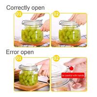 Bouteilles à miel personnalisées, boîtes à thé, pots de conservation en verre scellés avec couvercles en acier inoxydable pour la cuisine, MOQ flexible