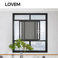 Modelos estándar australianos Vidrio de doble acristalamiento Aluminio 3 pistas Ventanas correderas con mosquitera o persianas