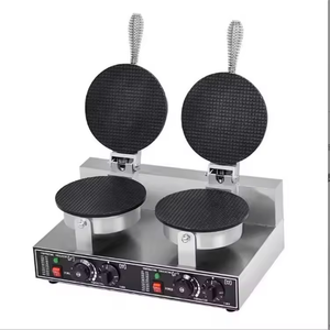 Tốt Bán Thương Mại Đôi Đầu Điện <span class=keywords><strong>Waffle</strong></span> <span class=keywords><strong>Cone</strong></span> Baker Thép Không Gỉ Không Dính Cho Ice Cream - Product Image 4