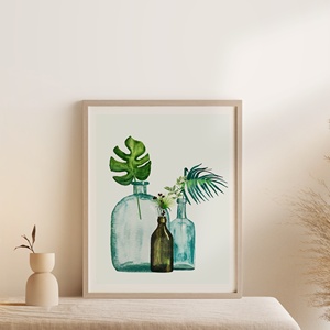 Collezione TD di bottiglie Decorative realizzate a mano con Design di foglie in bottiglia - Product Image 2