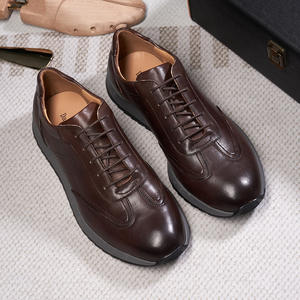 Chaussures à talons hauts pour hommes, qualité supérieure, pour les soirées, dessus en cuir véritable, style mocassins, augmentant la taille - Product Image 1