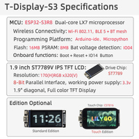 LILYGO T-Display-S3 ESP32-S3 Development Board dengan Layar Sentuh LCD ST7789 1,9 Inci WIFI untuk Modul Nirkabel Bluetooth 5.0