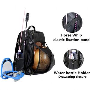 Muestra Gratuita, Mochila Ecuestre Grande y Espaciosa Personalizada BSCI con Soporte para Casco, Mochila para Casco de Equitación - Product Image 4
