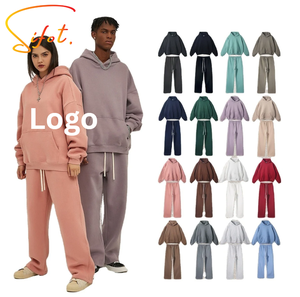 Sifot venta al por mayor diseño personalizado multicolor pantalones de chándal y Sudadera con capucha conjunto para hombres 700 GSM bordado - Product Image 1