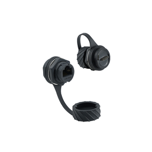 Connecteur de base <span class=keywords><strong>femelle</strong></span> <span class=keywords><strong>RJ45</strong></span> industriel étanche IP68 avec contacts en cuivre et boîtier en nylon pour utilisation extérieure - Product Image 2