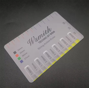 Règle de mesure de l'<span class=keywords><strong>action</strong></span> des cordes de guitare, règle de mesure de la hauteur des cordes en PVC, règle de nivellement des frettes de guitare, adaptée à la guitare, au basse, à la <span class=keywords><strong>mandoline</strong></span>, au banjo - Product Image 5