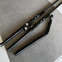 Perche de pêche en fibre de carbone 3K robuste pour la pêche en haute mer, réglable # Canne à pêche à la traîne pour la pêche au gros en eau salée, 4 brins courbés