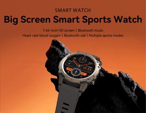 Montre connectée Stratos originale pour hommes, écran AMOLED 1.45 pouces, surveillance de la santé 24h/24, étanche, appels Bluetooth, montre connectée <span class=keywords><strong>militaire</strong></span> - Product Image 4